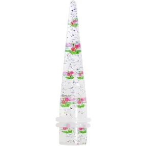 1/2 Clear Acrylic Glitter Pink Cherry Confetti Taper