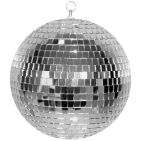 12 inch SILVER MIRROR DISCO BALL WITH HOOK