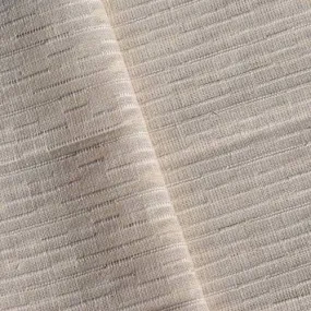 3 1/4 YD PC - Off-White Semi-Sheer Stripe Slub Drapery Fabric