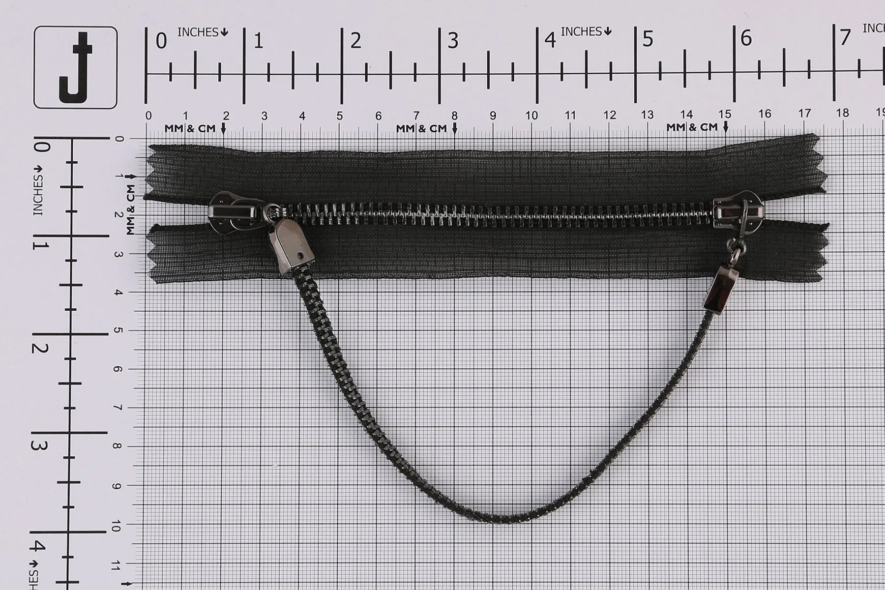 #5 Unique Style Gunmetal Two-Way Separating Zipper with Double Runner