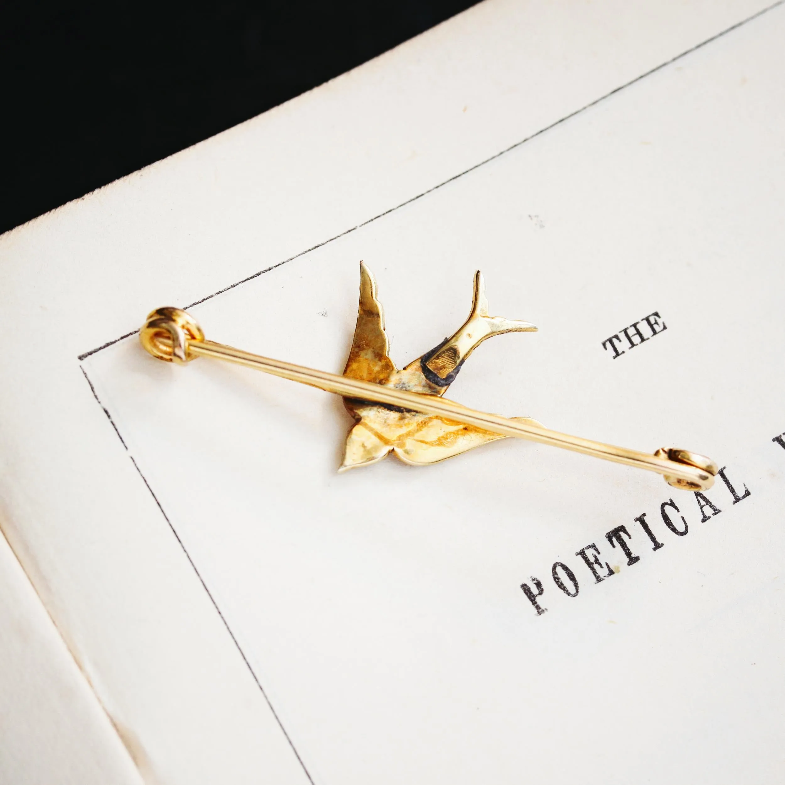 A Late Victorian Sweetheart Swallow Brooch