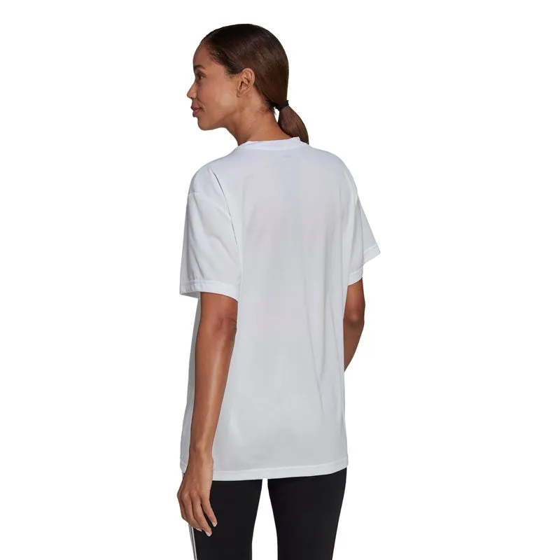 adidas Logo Boyfriend Sport Tee - Womens - White/Black