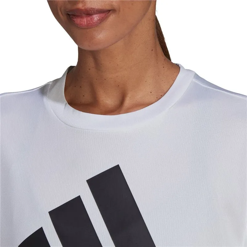 adidas Logo Boyfriend Sport Tee - Womens - White/Black
