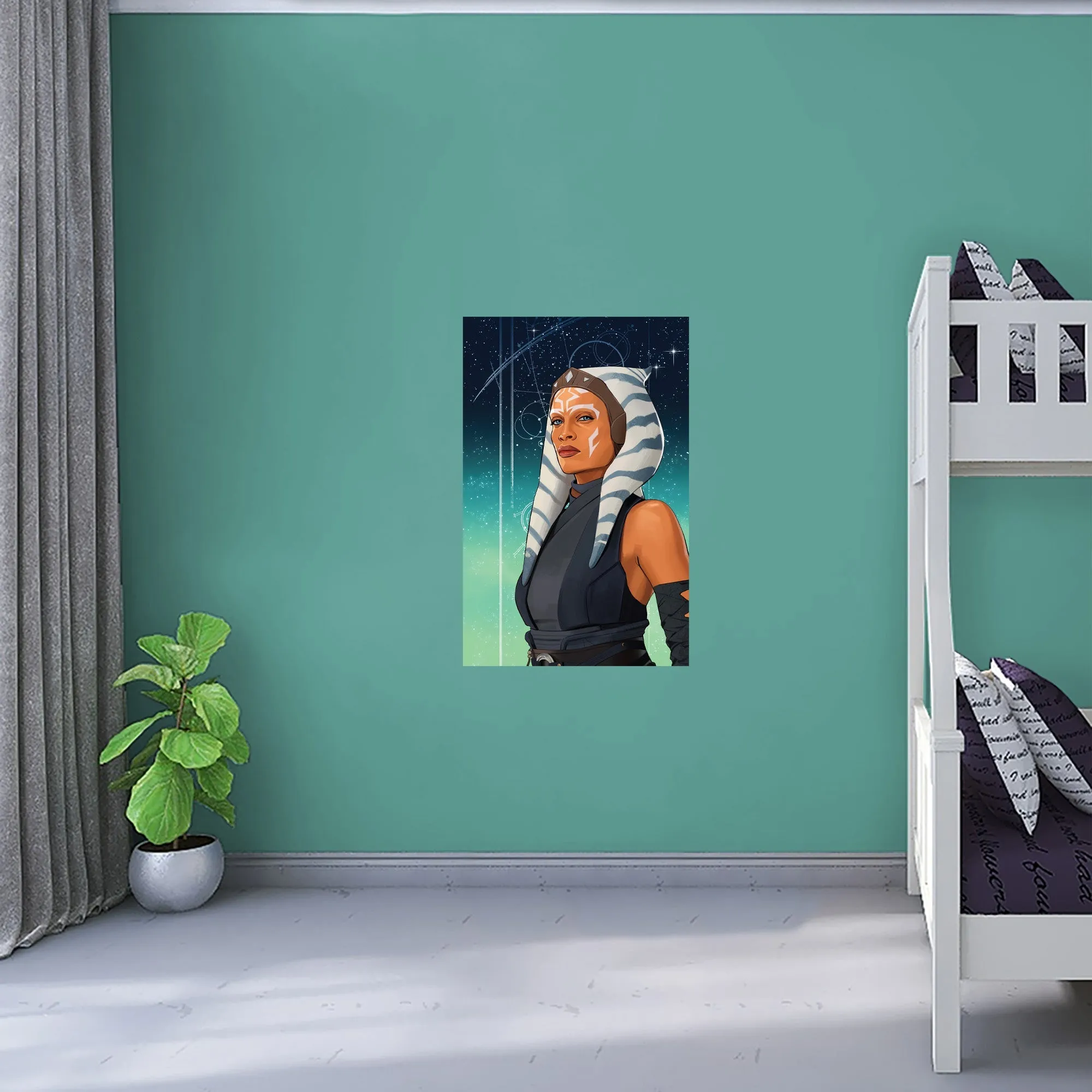 Ahsoka: Ahsoka Tano Gradient Poster        - Officially Licensed Star Wars Removable     Adhesive Decal