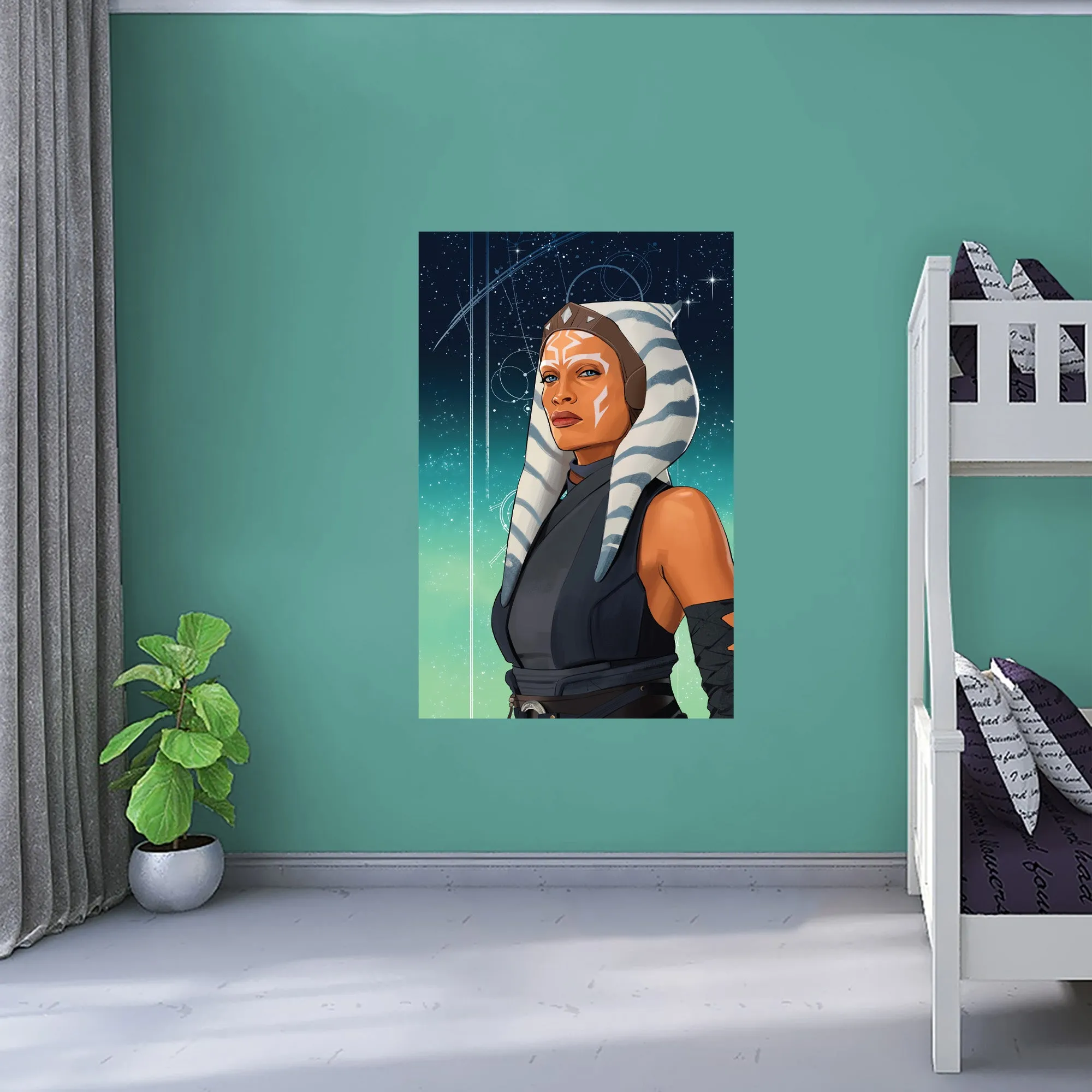 Ahsoka: Ahsoka Tano Gradient Poster        - Officially Licensed Star Wars Removable     Adhesive Decal