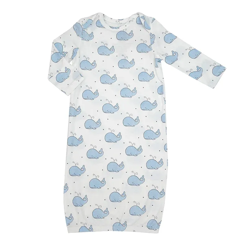 Angel Dear Bubbly Whale Blue Knotted Gown