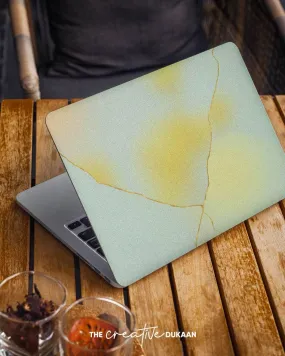 Beautiful Kintsugi Gradient Laptop Skin With Yellow Sprinkle