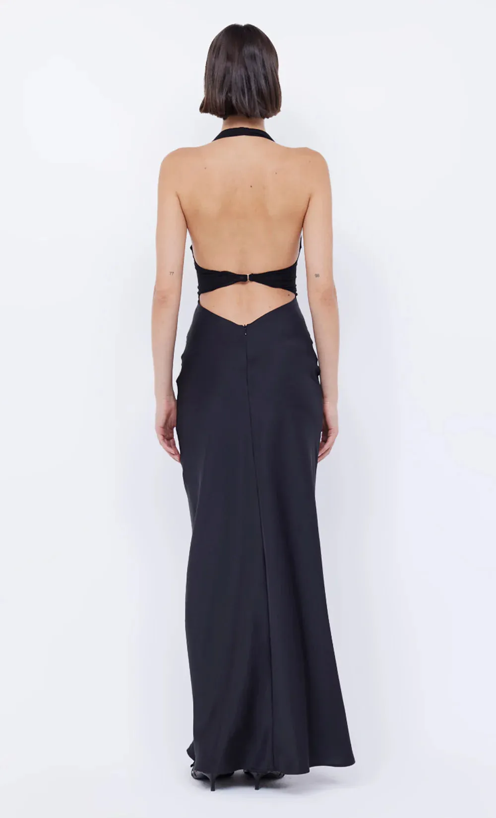 Bec   Bridge Solare Halter Dress - Black