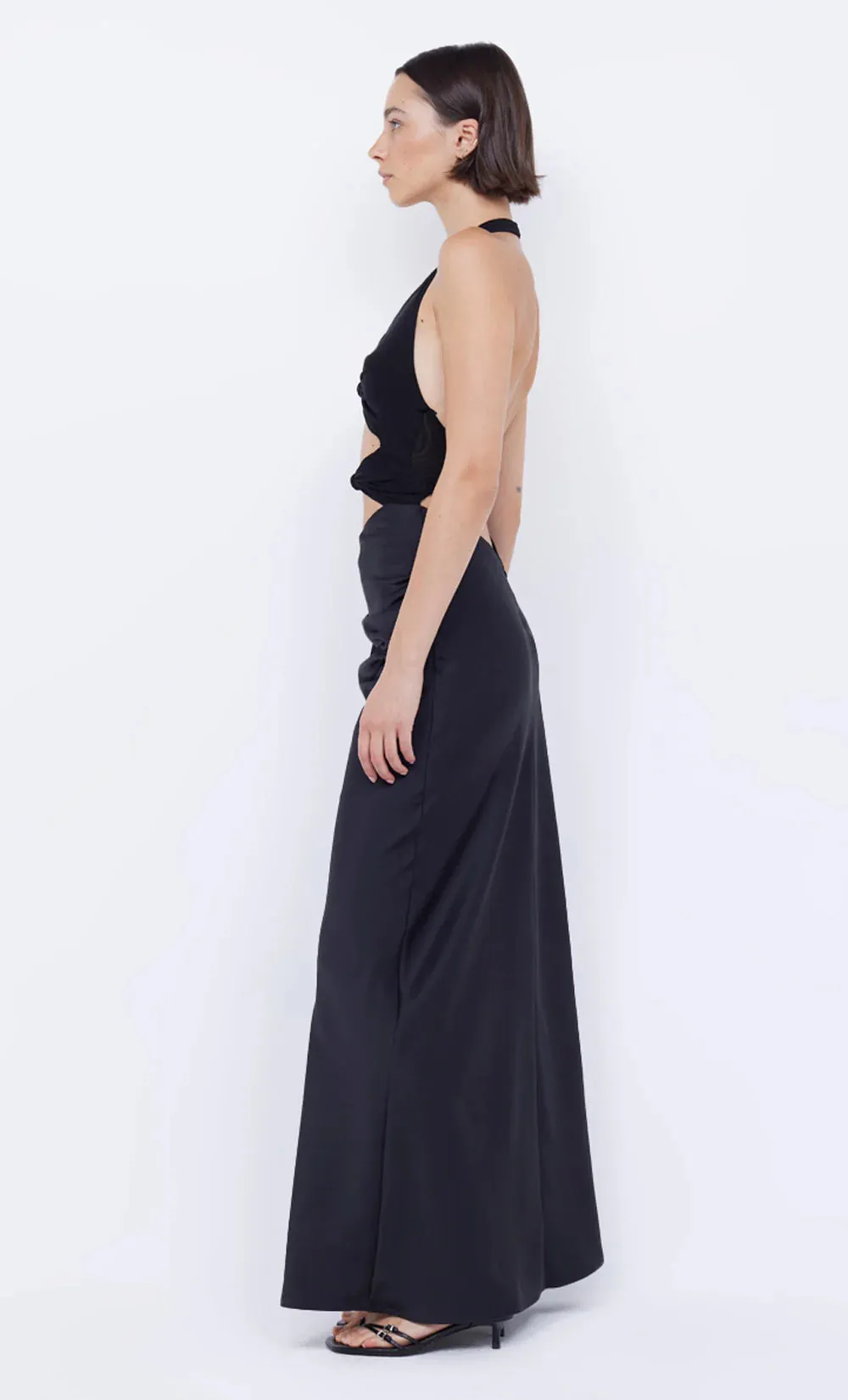 Bec   Bridge Solare Halter Dress - Black