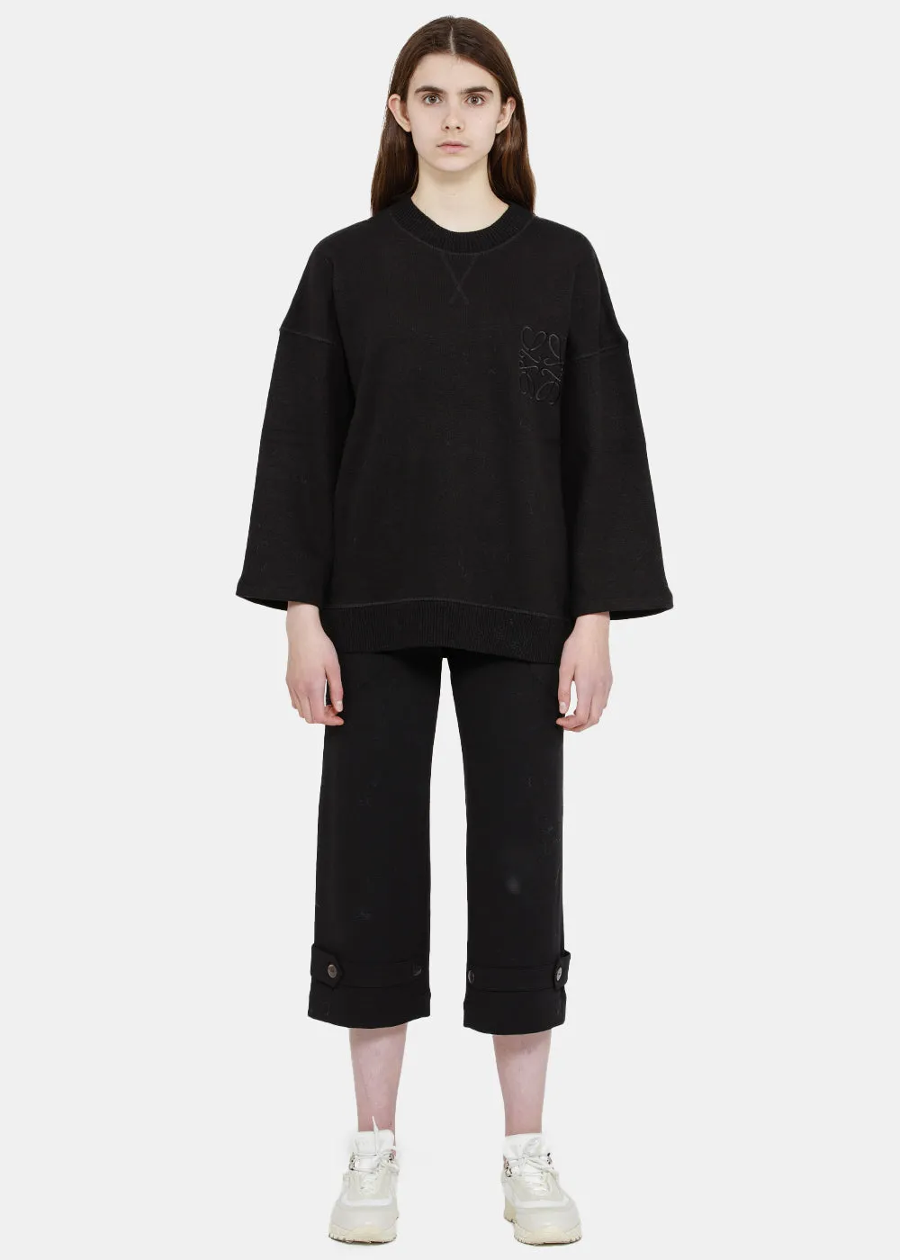 Black Anagram Oversized Sweatershirt