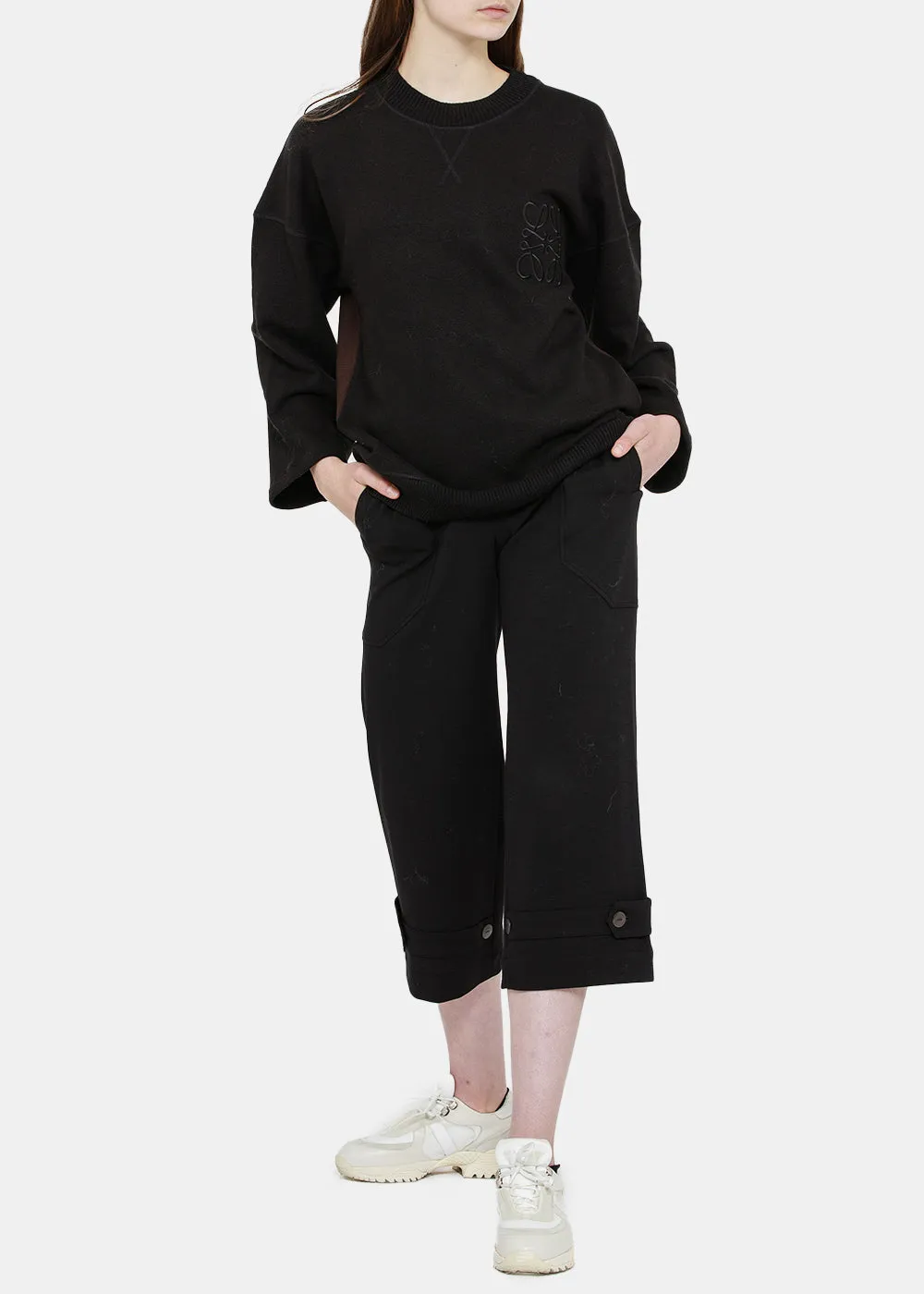Black Anagram Oversized Sweatershirt