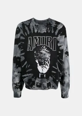 Black Crystal Ball Tie-Dye Sweatshirt