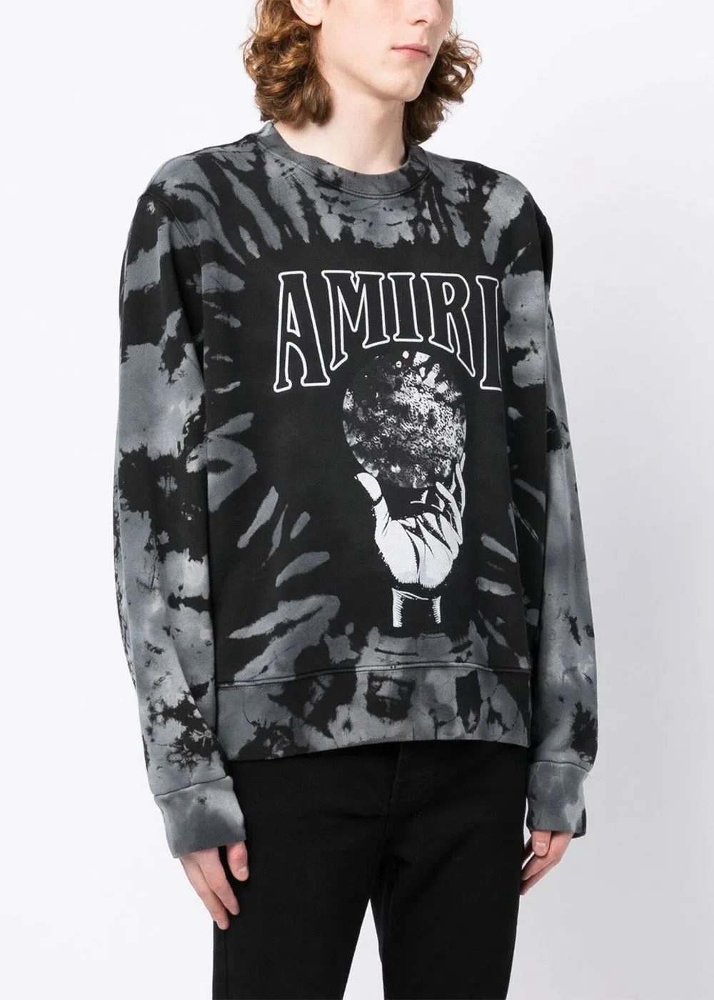 Black Crystal Ball Tie-Dye Sweatshirt