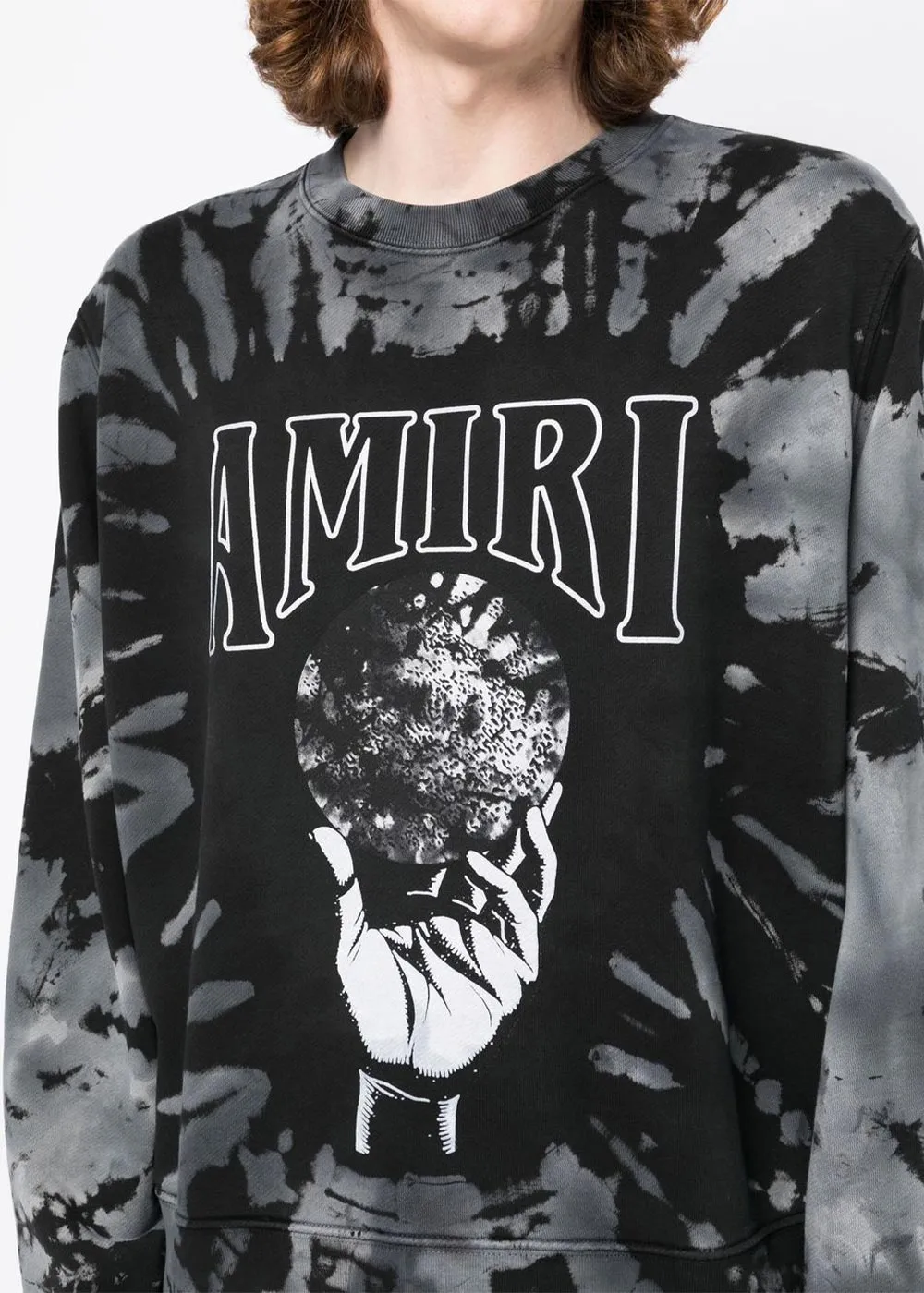 Black Crystal Ball Tie-Dye Sweatshirt