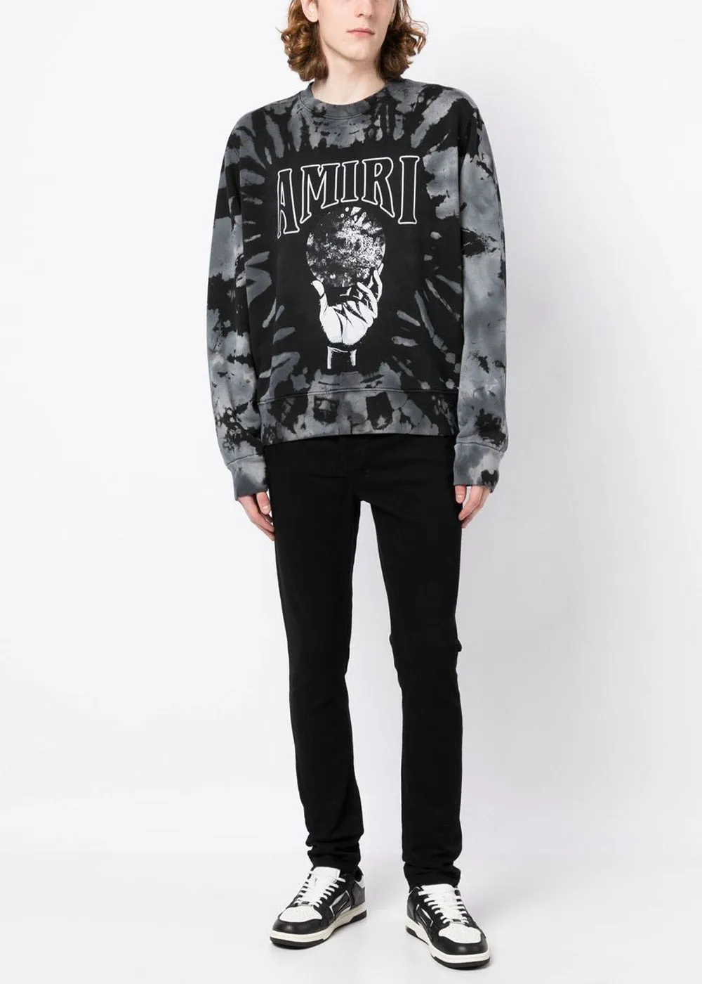 Black Crystal Ball Tie-Dye Sweatshirt