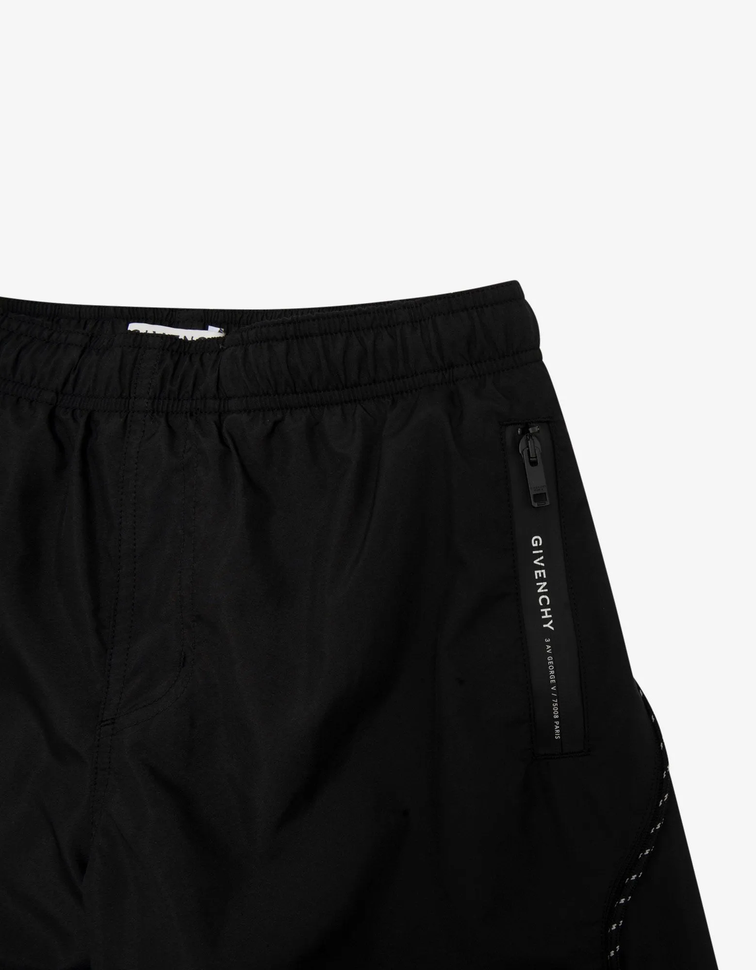 Black Lace Detail Swim Shorts