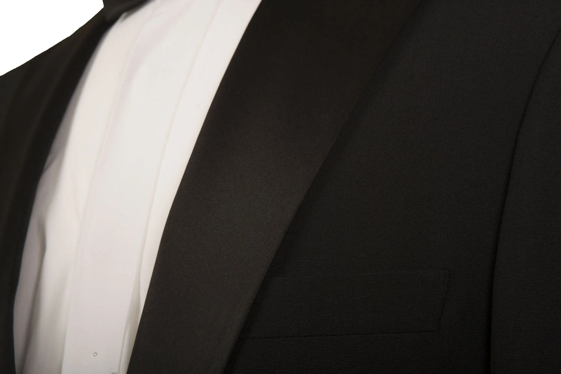 Black Tuxedo Dinner Suit Two Piece Jacket & Trousers - Ex Hire