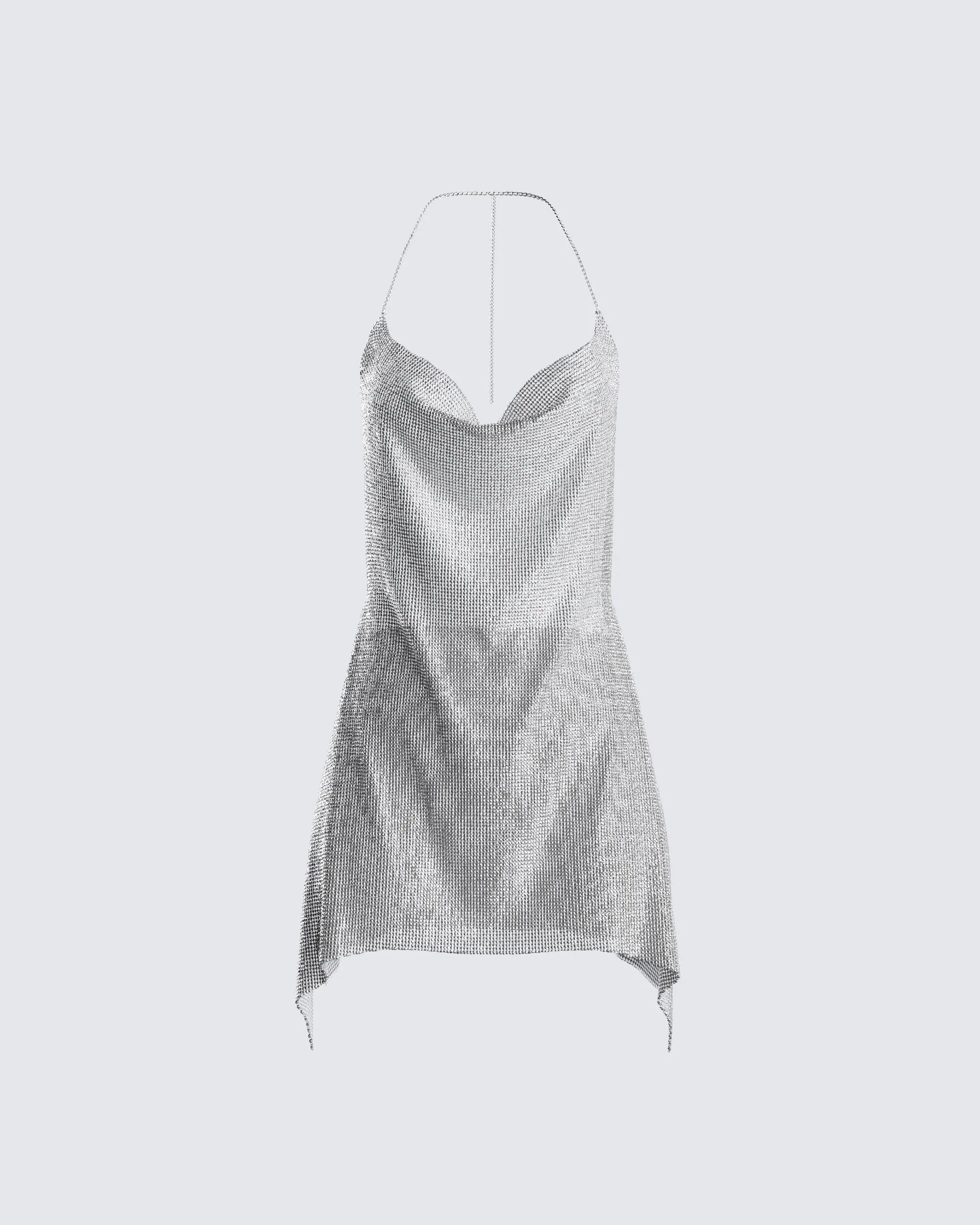 Blane Silver Rhinestone Dress