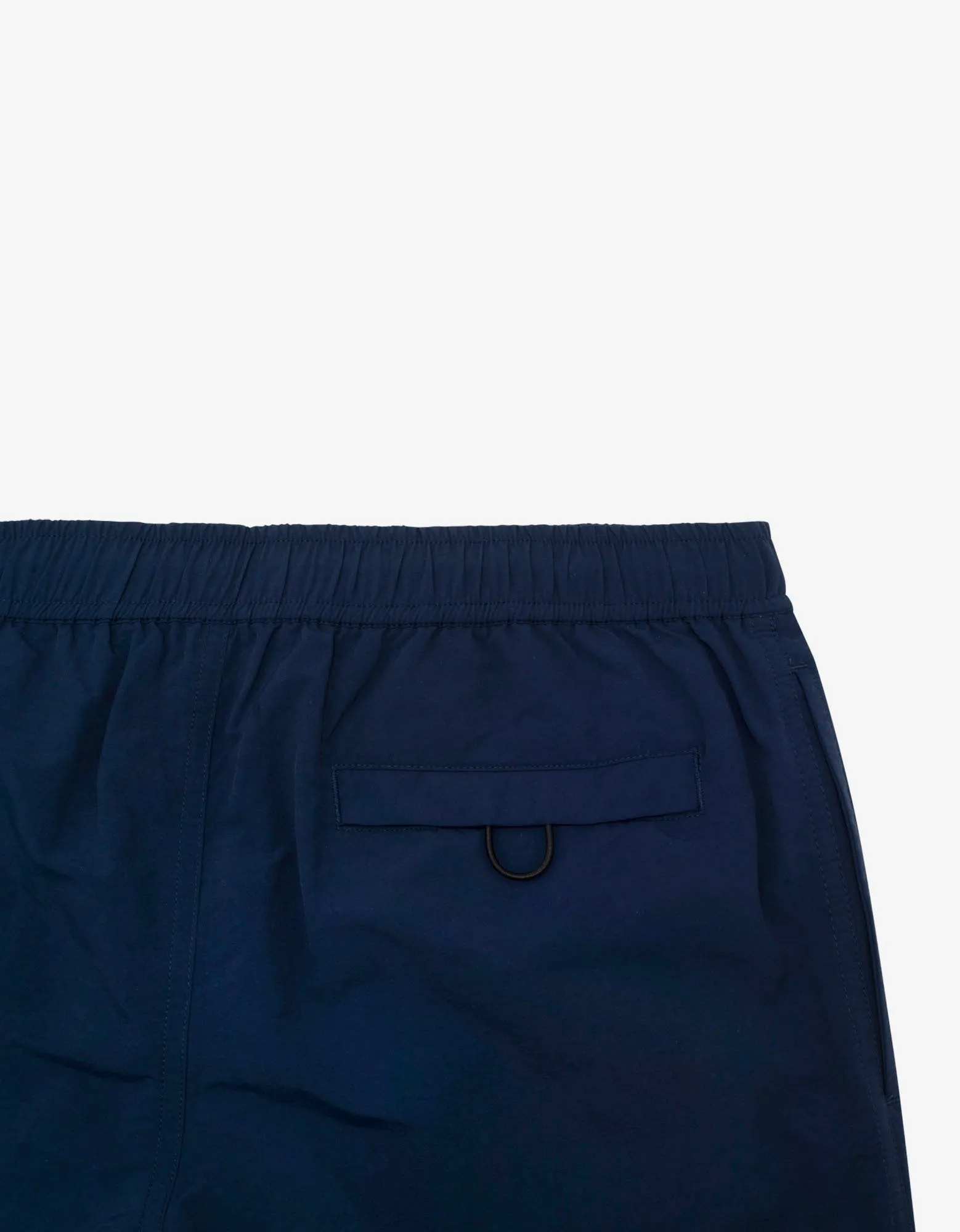 Blue Logo Print Long Swim Shorts
