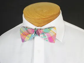 Boy's Bow Tie 19252 Green/Pink/Multicolor Plaid