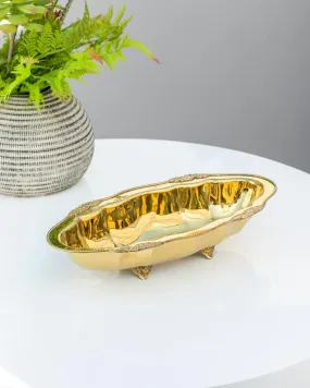 Burnished Design Oval Serving Bowl