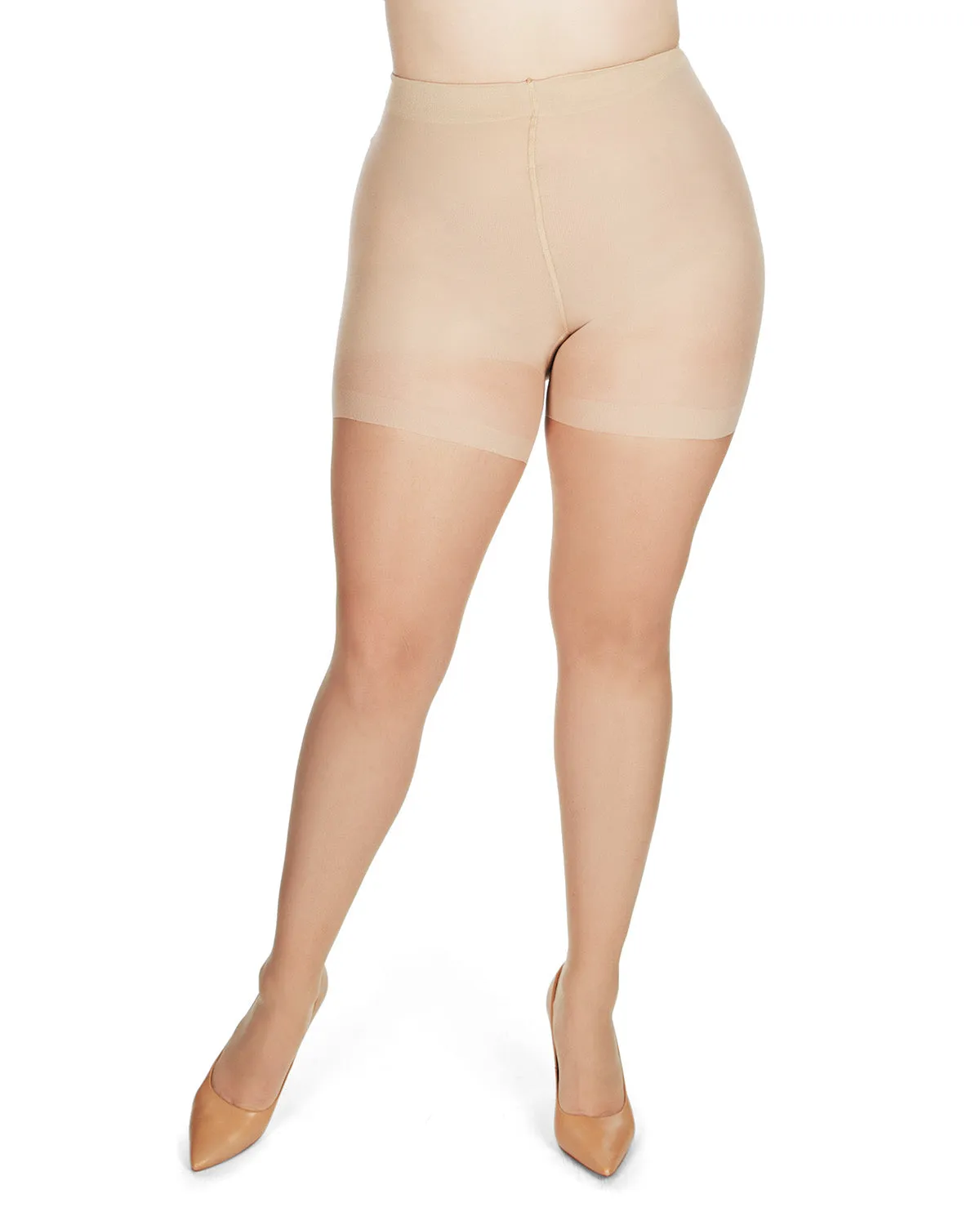 Crystal Sheer Shaper Control Top Tights