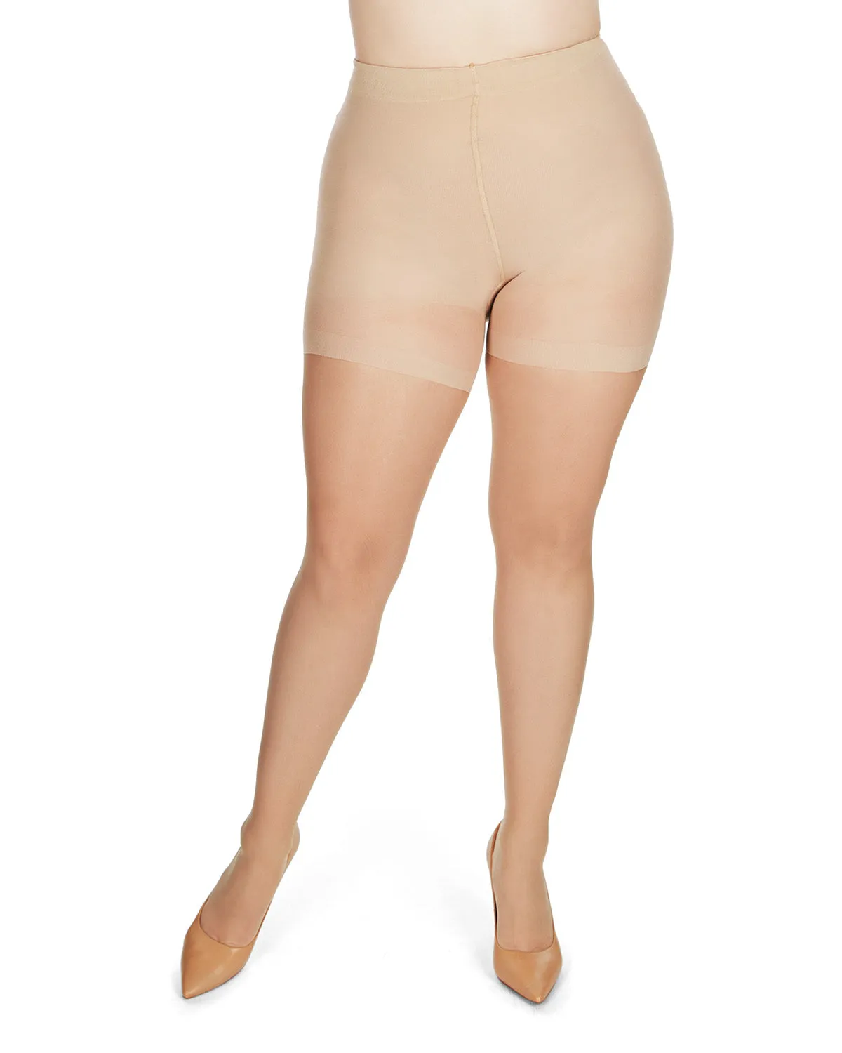 Crystal Sheer Shaper Control Top Tights