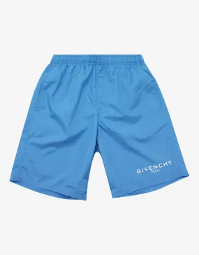 Cyan Classic Logo Long-Length Swim Shorts