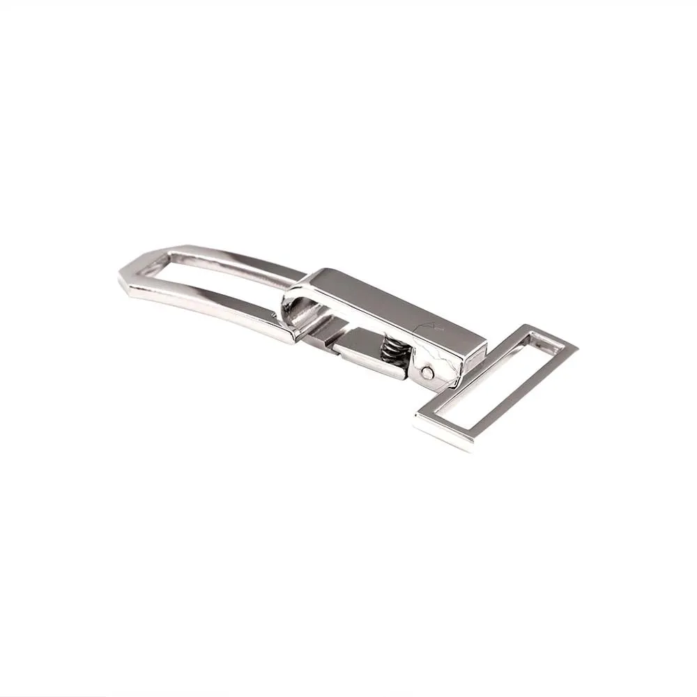 Designer Hook & Clasp Design Shiny Chrome Silver Buckle