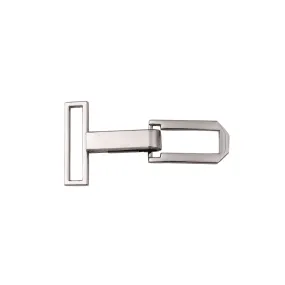 Designer Hook & Clasp Design Shiny Chrome Silver Buckle