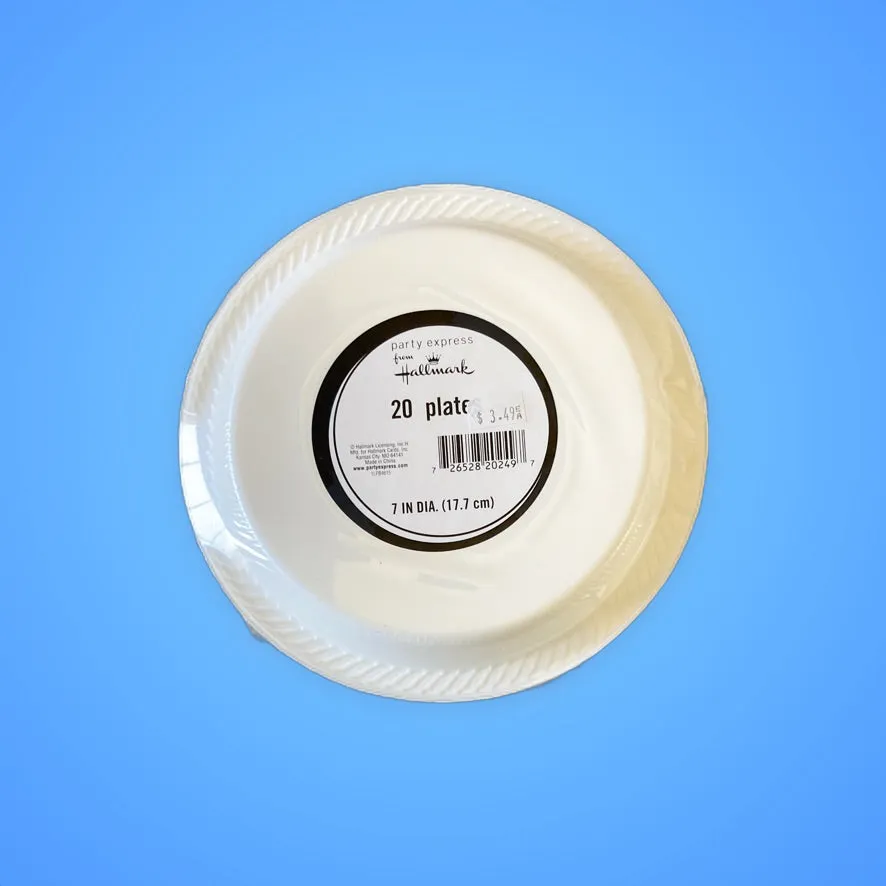 Dessert 7" Plastic Plates - 20 Count