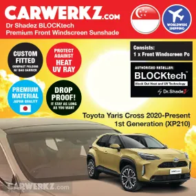 Dr Shadez BLOCKtech Premium Front Windscreen Foldable Sunshade for Toyota Yaris Cross 2020-Current 1st Generation (XP210)