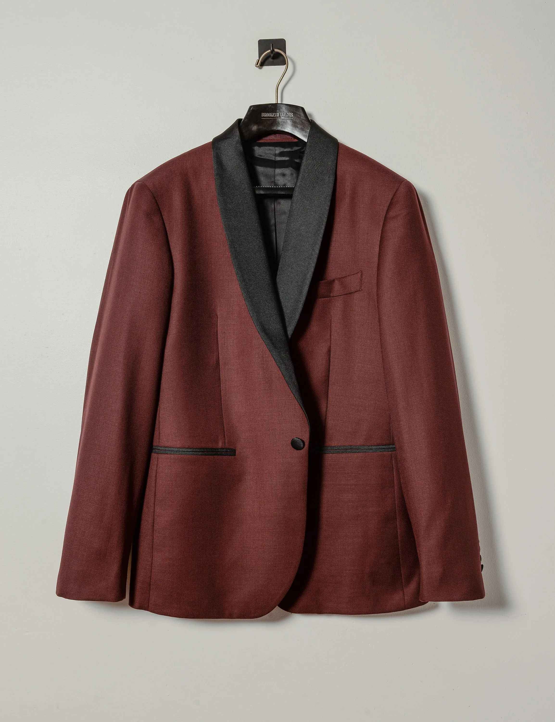 FINAL SALE: BKT50 Dinner Jacket in Burgundy Hopsack