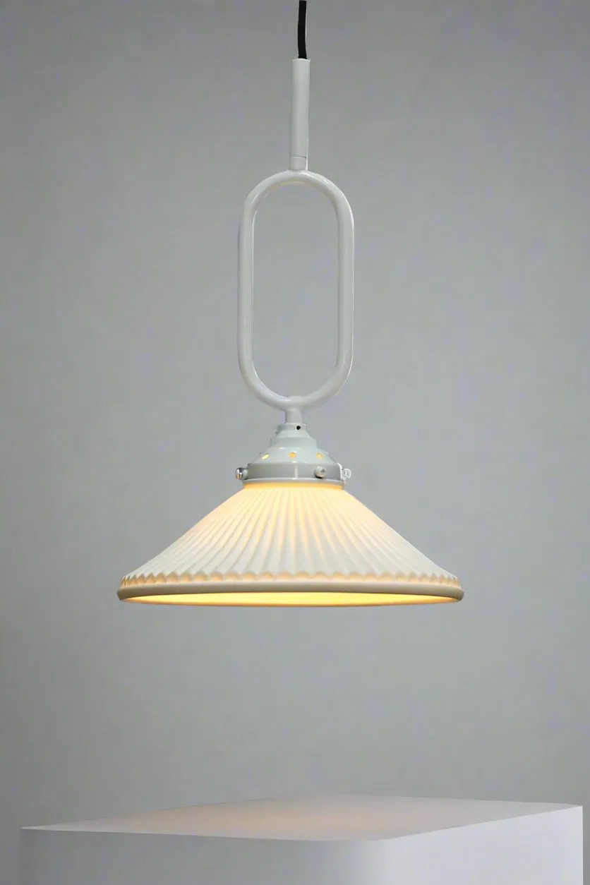 Florence Pleat Ceramic Loop Pendant