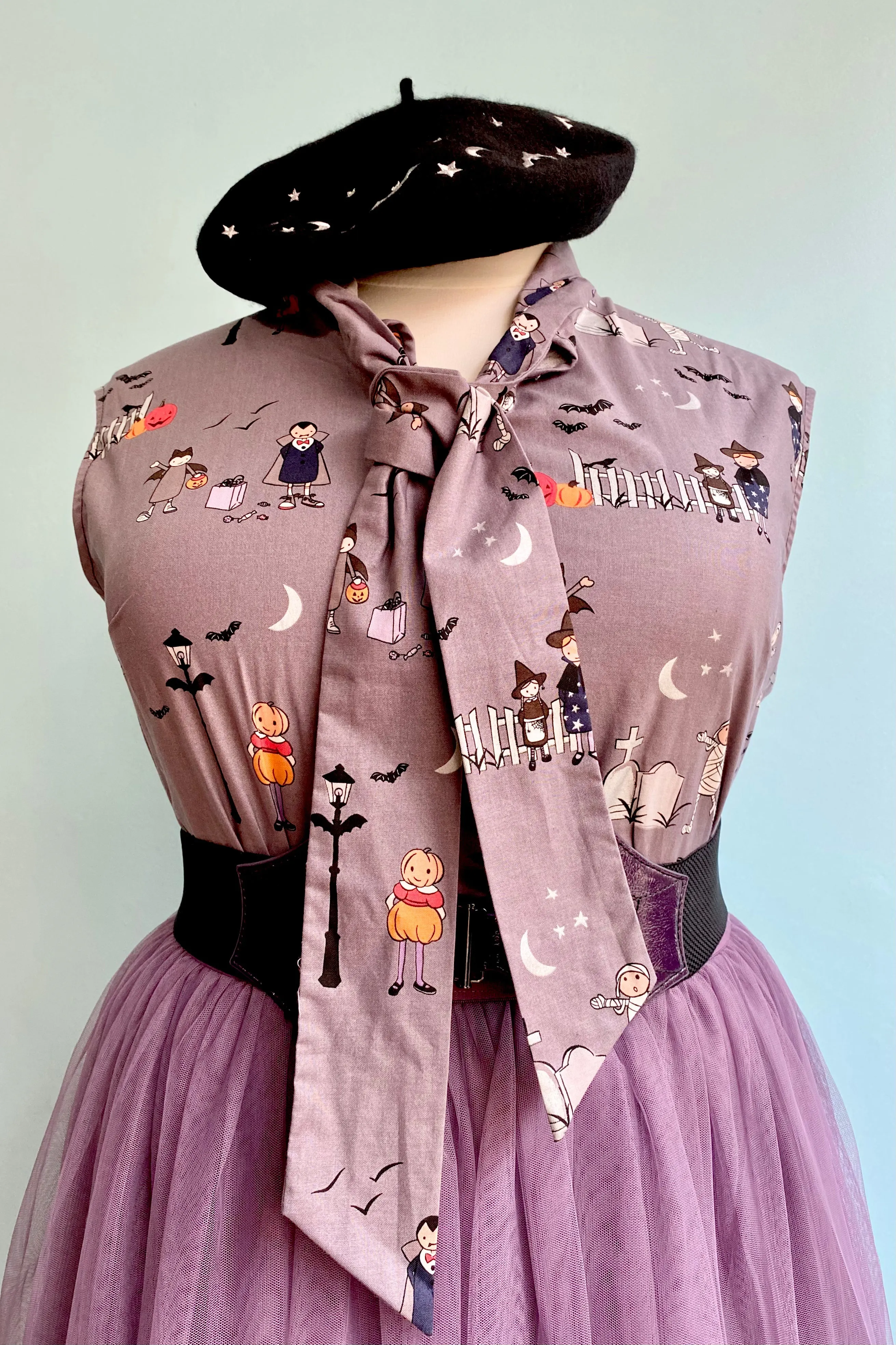 Ghouls Night Out Bow Top by Retrolicious