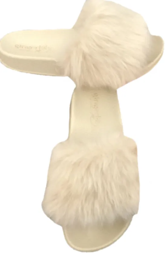 Gingerlilly Fluffy Slippers Taupe