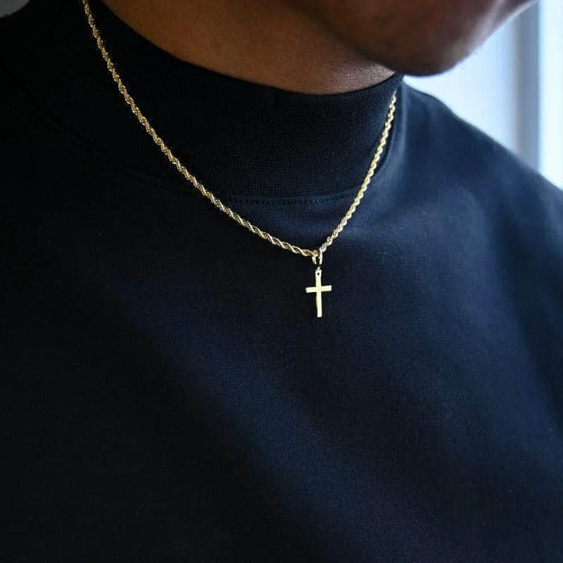 Gold Cross Necklace (Mini)