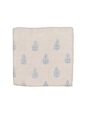 Henna Blue Sheer Linen Napkin Set