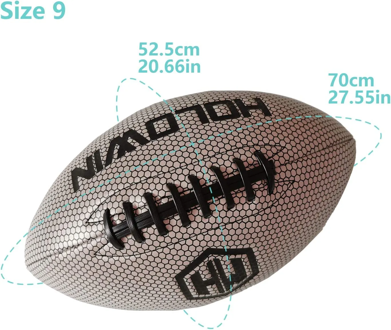 Holographic Luminous Light Up Reflective Footbal, White