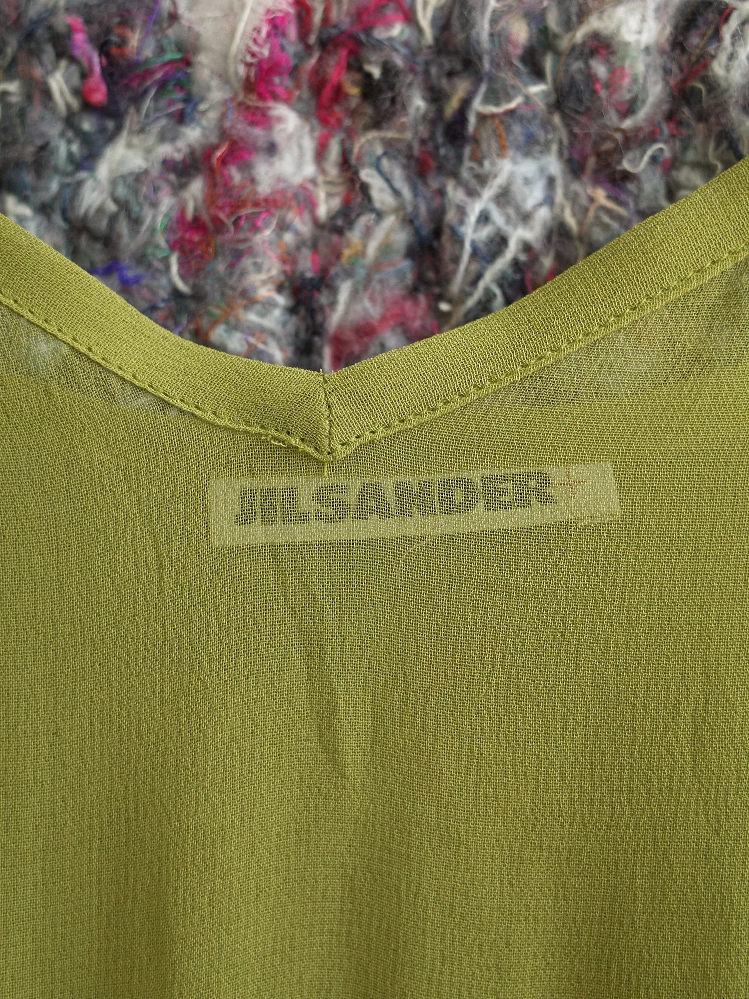 Jil Sander 1980s green sheer viscose camisole top - womens size 38