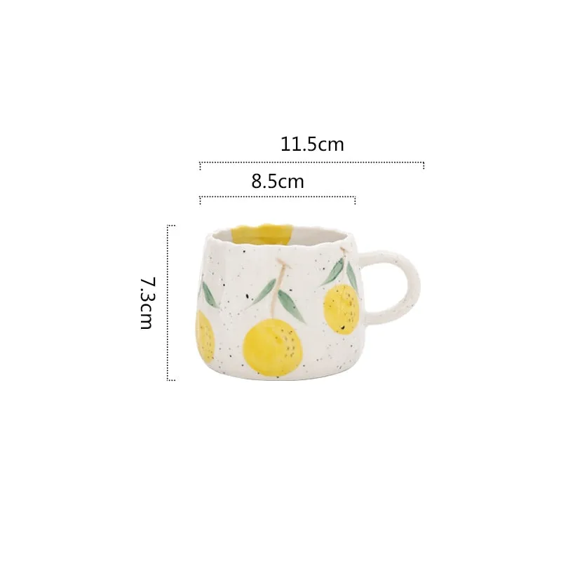 Kawaii Fruit Pattern Ceramic Cup