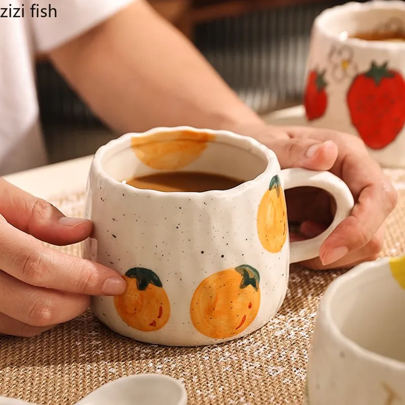 Kawaii Fruit Pattern Ceramic Cup