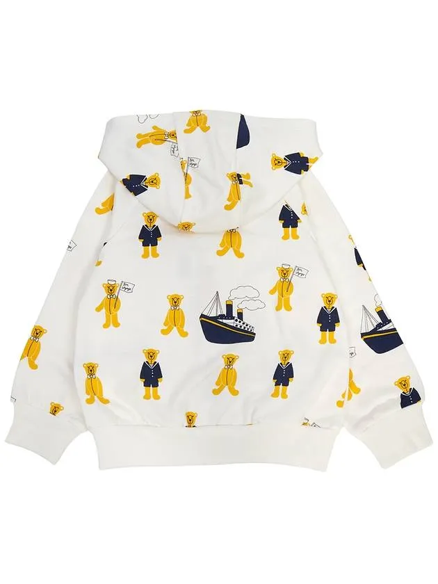 Kids hood zip up 2362012010 WHITE