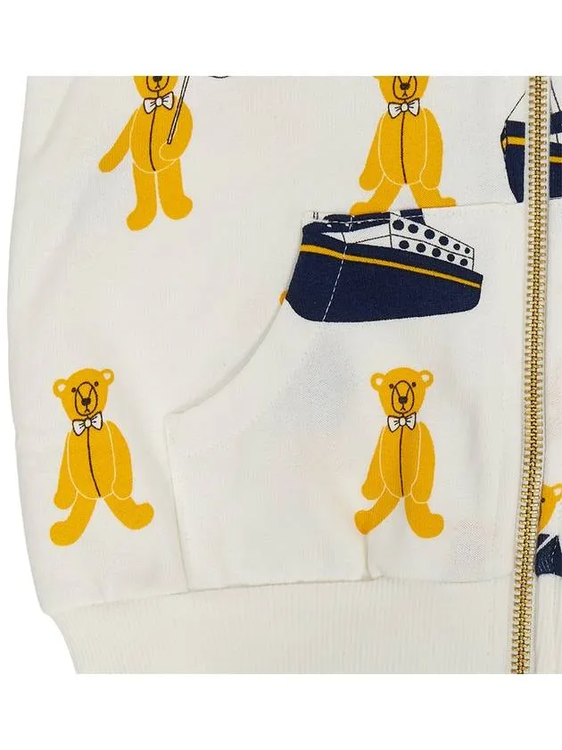 Kids hood zip up 2362012010 WHITE