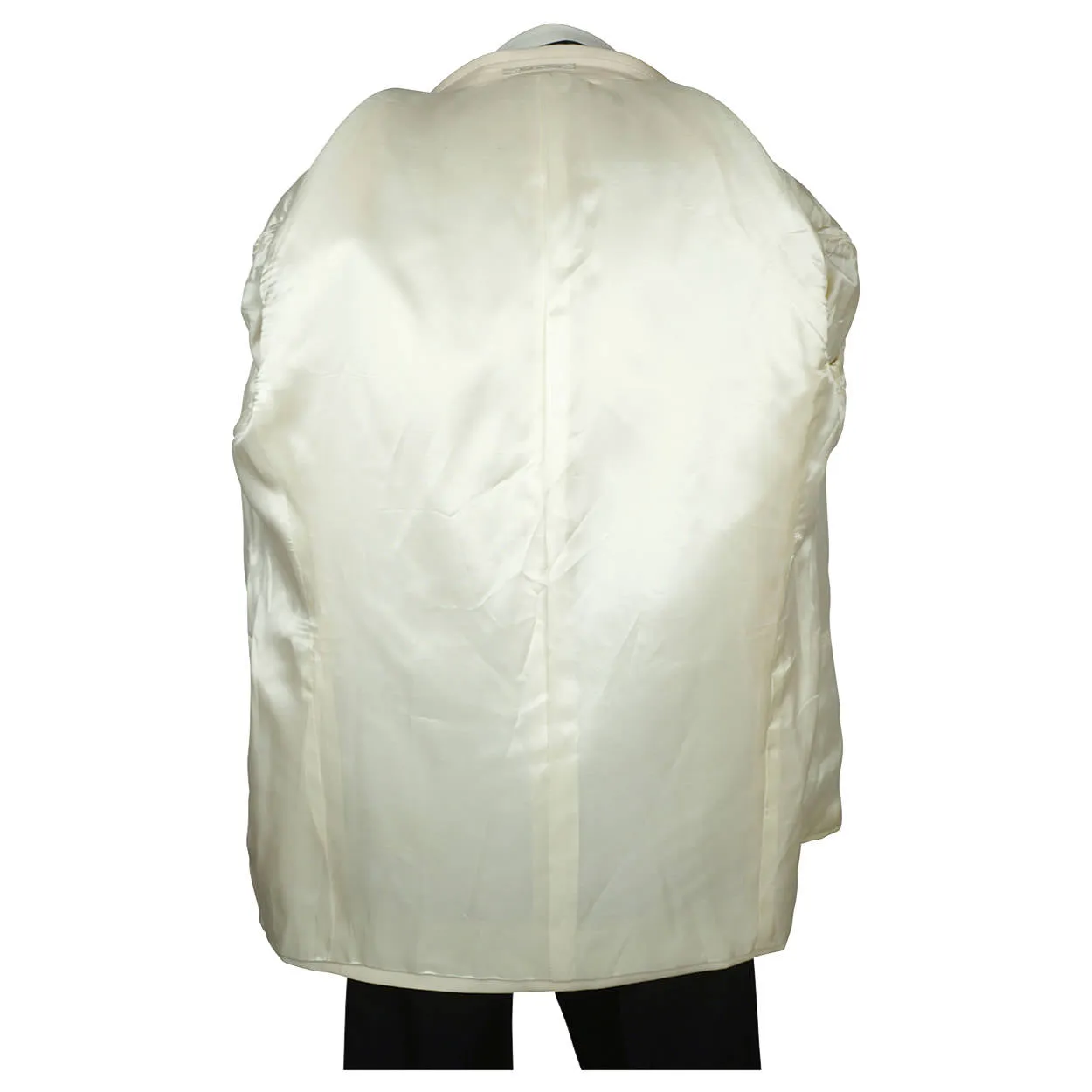 Lubiam Italy Mens White Dinner Jacket Wool by Loro Piana NWT Size 42 R Unused