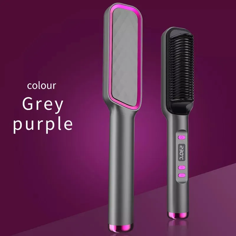 Multifunctional straightener straightener brush electric heat comb straightener curler hair fast modeling tool
