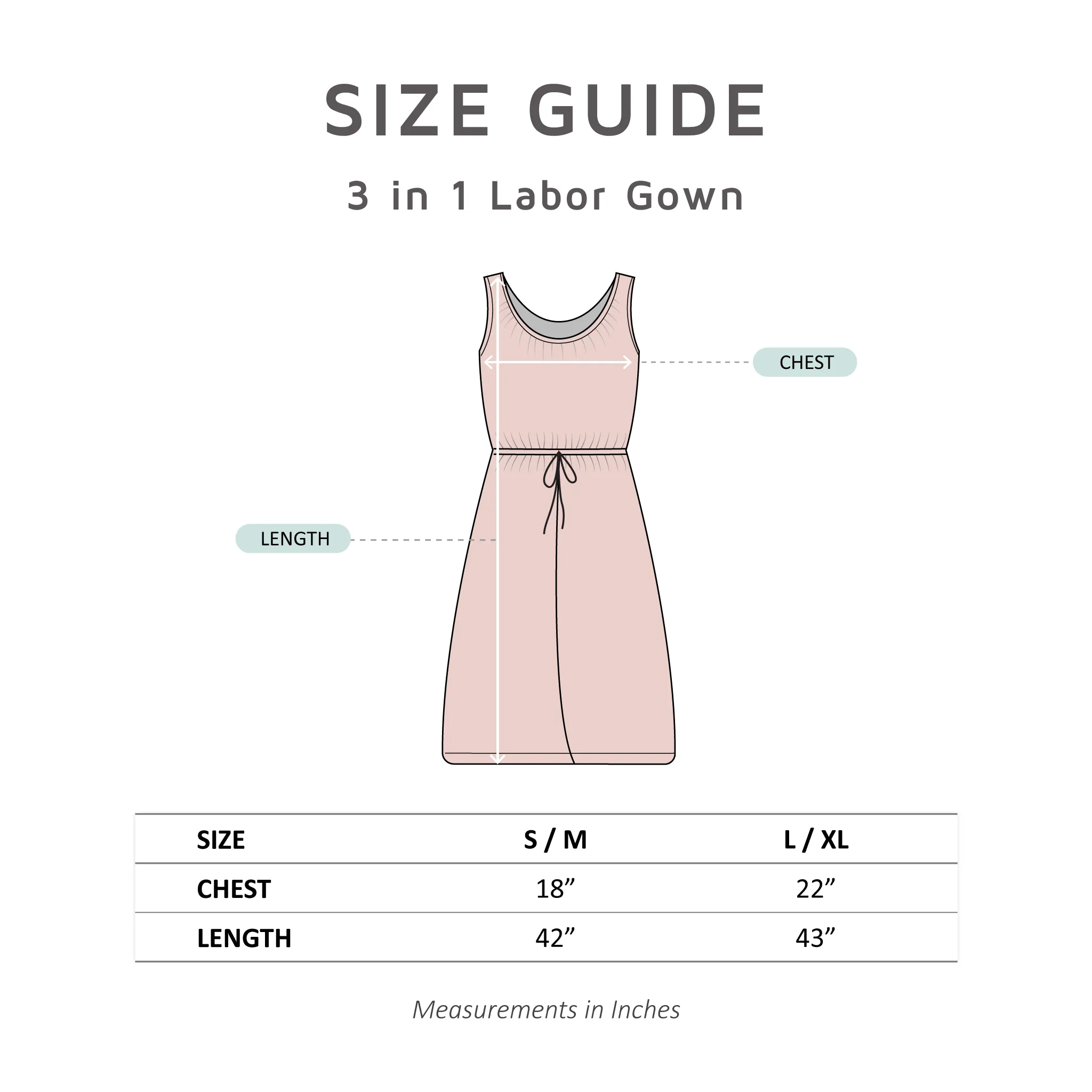 Navy Stripe 3 in 1 Labor Gown