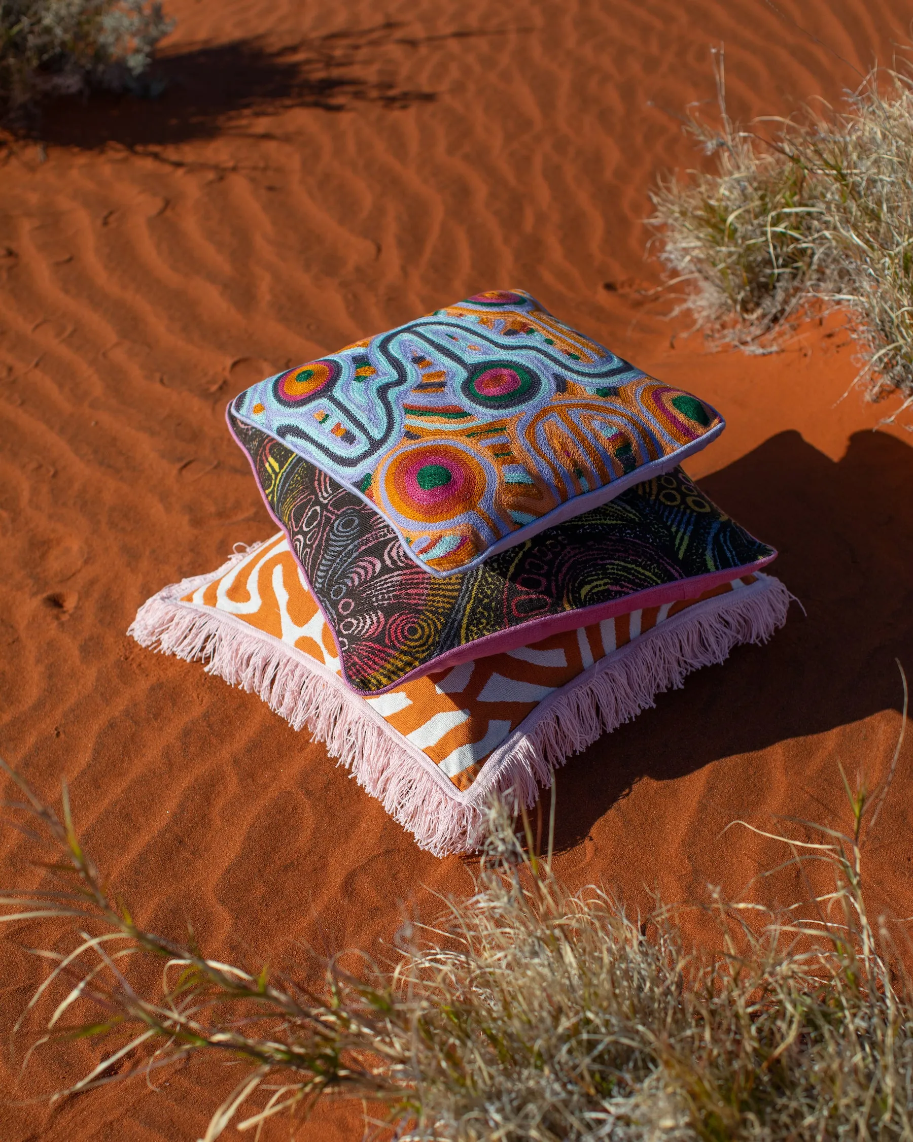 Ngayuku Ngura Embroidered Cushion