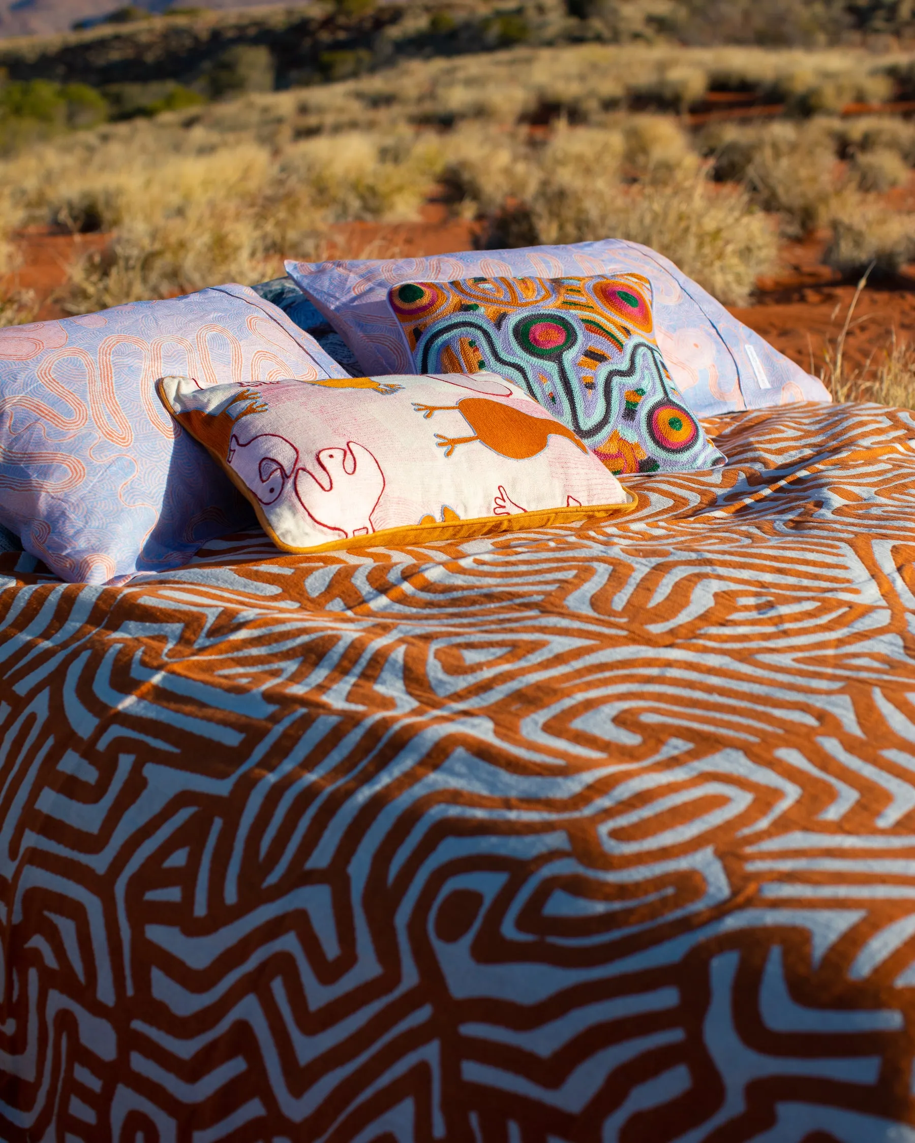 Ngayuku Ngura Embroidered Cushion
