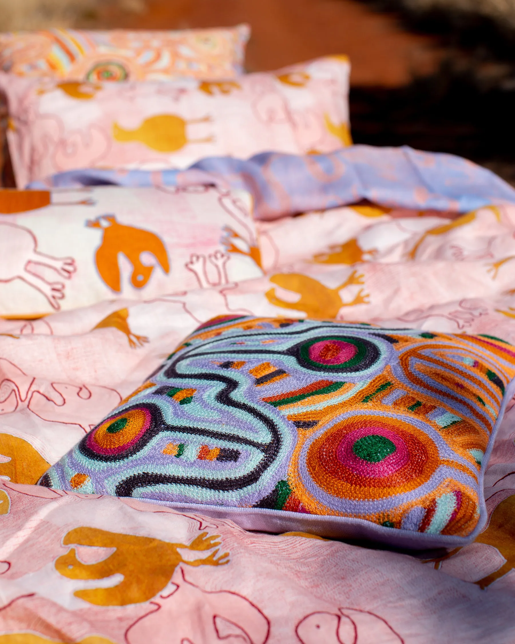 Ngayuku Ngura Embroidered Cushion